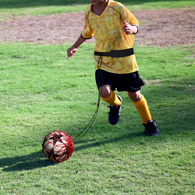 PodiuMax Hands-Free Soccer Kick/Throw Trainer, New Ball Locked Net Design, Adjustable Waist Belt & Cord Suit for All Levels (Fits Ball Size 3, 4, 5) - Image 5